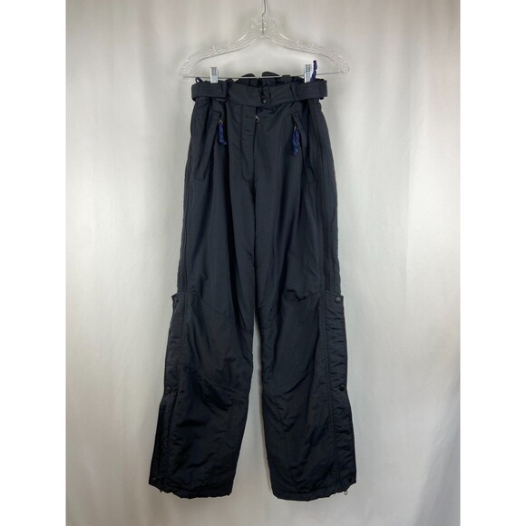 Eastern Mountain Sports Black Snowpants Women Small Insulated Ski Pockets Nylon - Picture 1 of 14